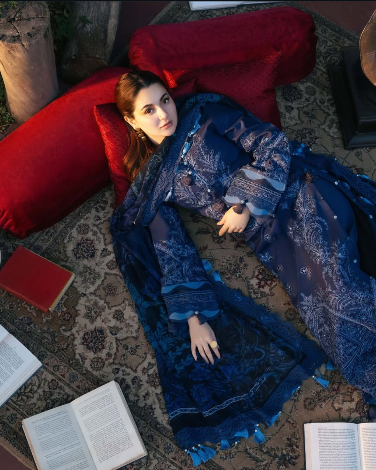 JADE OMBRE X HANIA HEAVY EMBROIDERED DHANAK UNSTICHED 3PC (SL-20696)