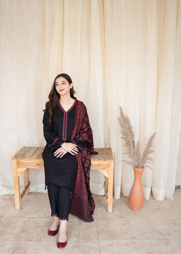 ARZO-ASLING EMBROIDERED DHANAK 3PC (SL7431)