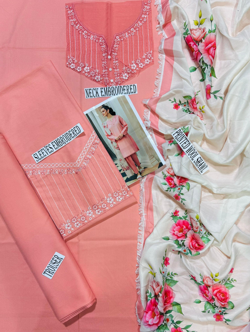 ZIVA-LUXE EMBROIDERED DHANAK UNSTICHED WINTER 3PC