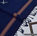 J. Premium Men’s Velvet Cotrai Shawl (Blue)