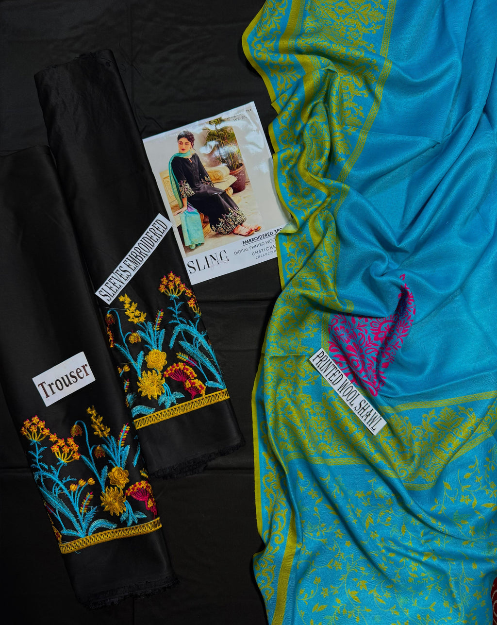 ASLING-DHANAK EMBROIDERED UNSTICHED 3pc (SL-1320)