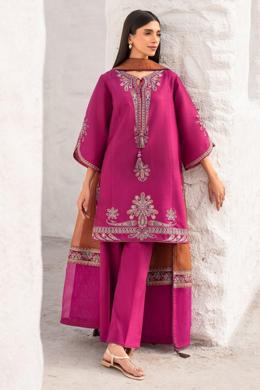 JAZMINE-DHANAK EMBROIDERED UNSTICHED WINTER 3pc (SL-6319)