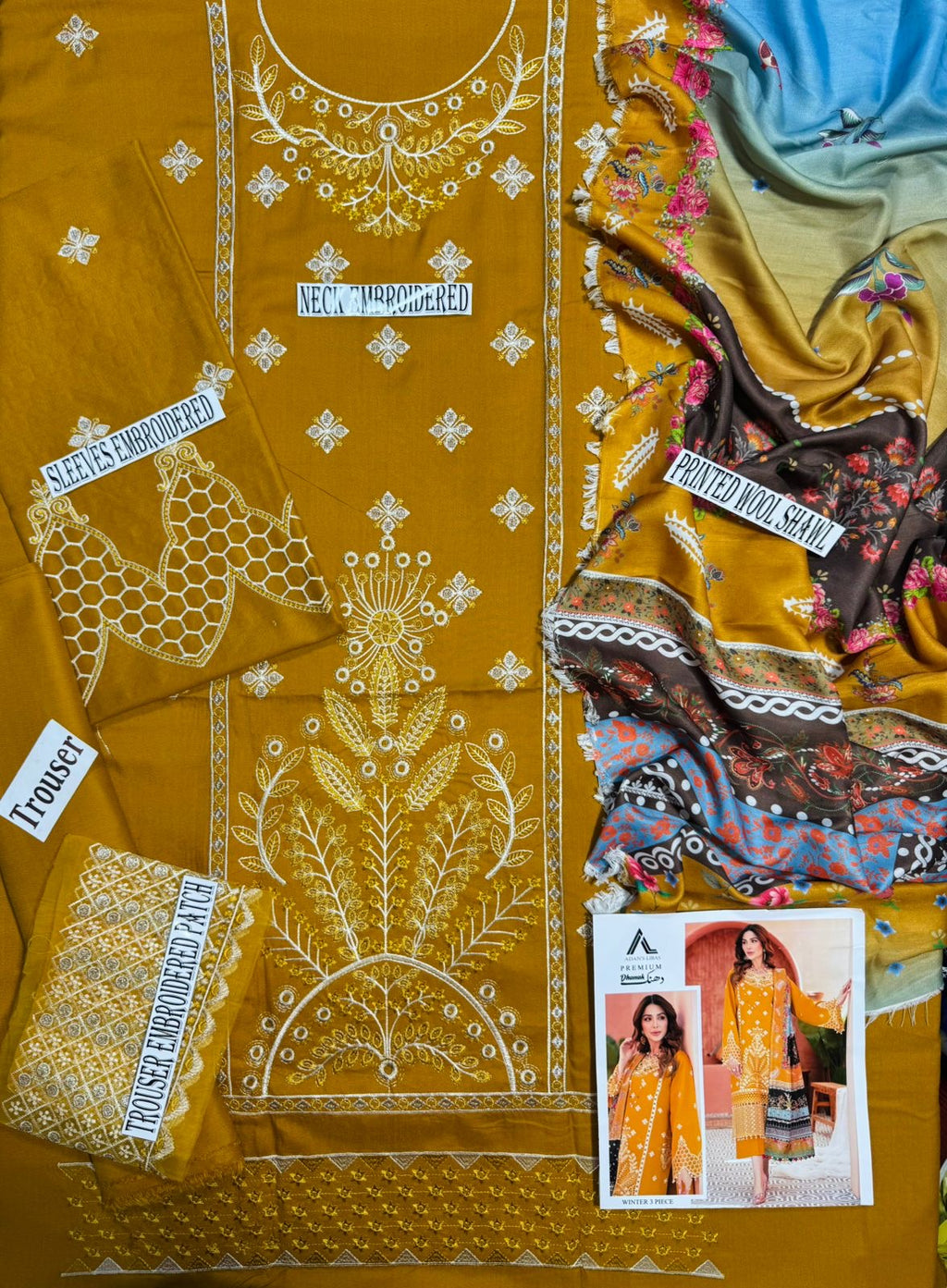 ADAN’s LIBAS-HEAVY EMBROIDERED DHANAK 3pc