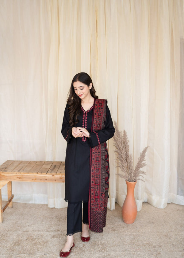 ARZO-ASLING EMBROIDERED DHANAK 3PC (SL7431)