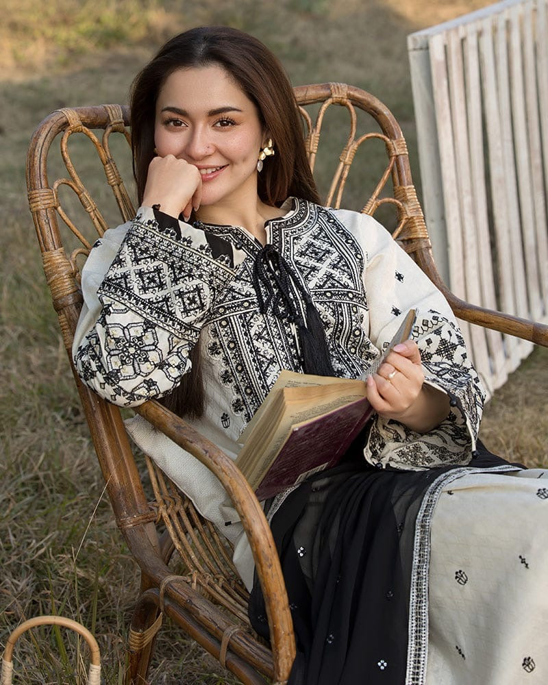 ALLY’s EMBROIDERED DHANAK UNSTICHED 3pc (SL-9272)