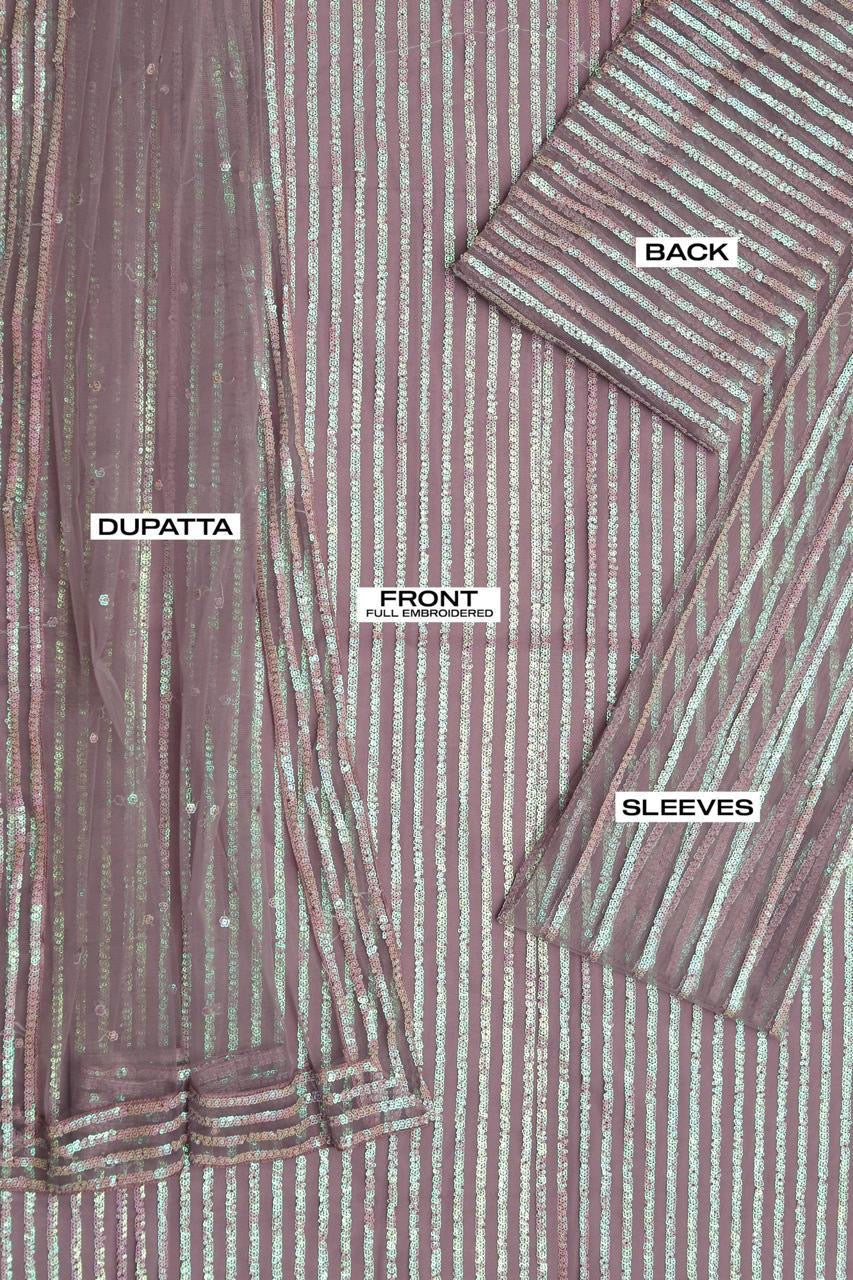 BAROQUE - PARTY WEAR DRESS UNSTICHED FORMAL WEAR (SL-384)