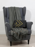 Men’s Premium Wool Shawl with Box SL-459 (DARK GREY)