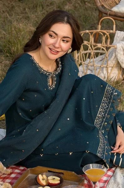 ZARA SHAH JAHAN EMBROIDERED DHANAK UNSTICHED 3pc