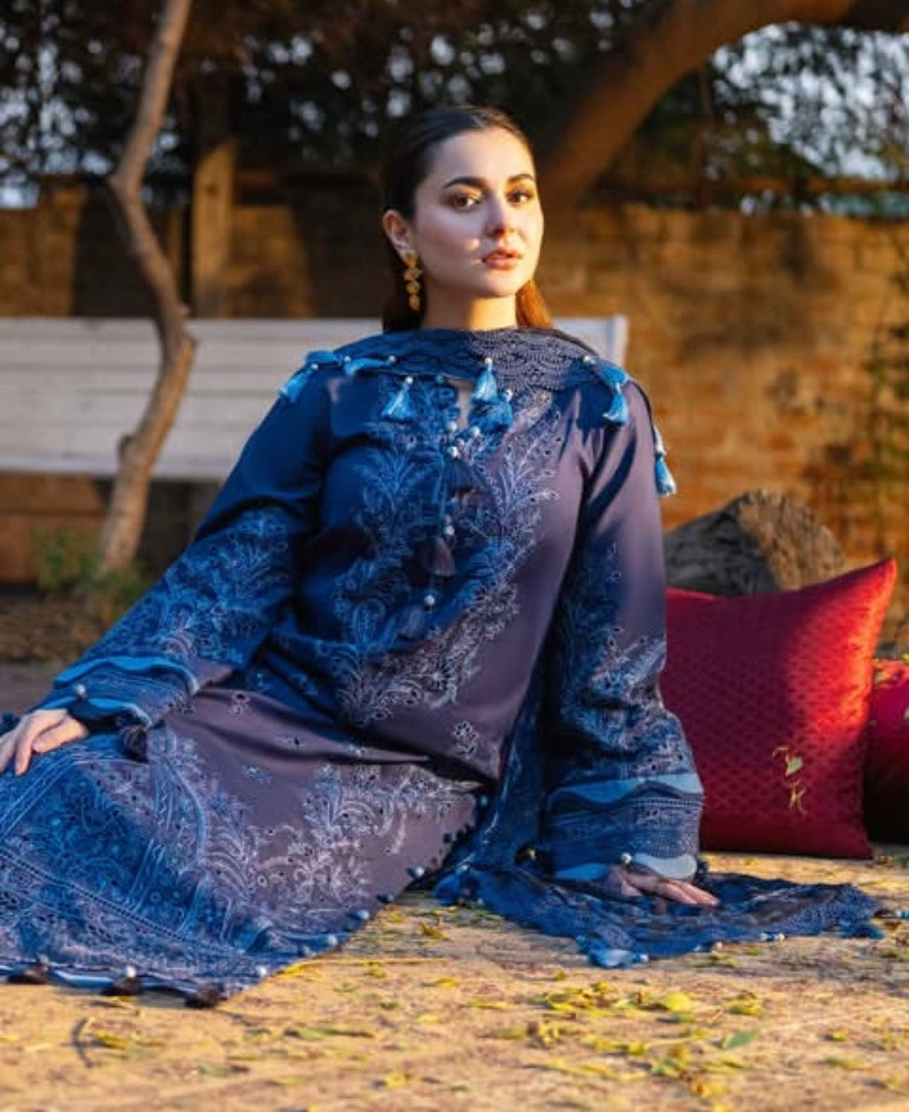 JADE OMBRE X HANIA HEAVY EMBROIDERED DHANAK UNSTICHED 3PC (SL-20696)