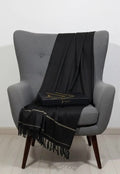 Men’s Premium Wool Shawl with Box (Black) SL-537