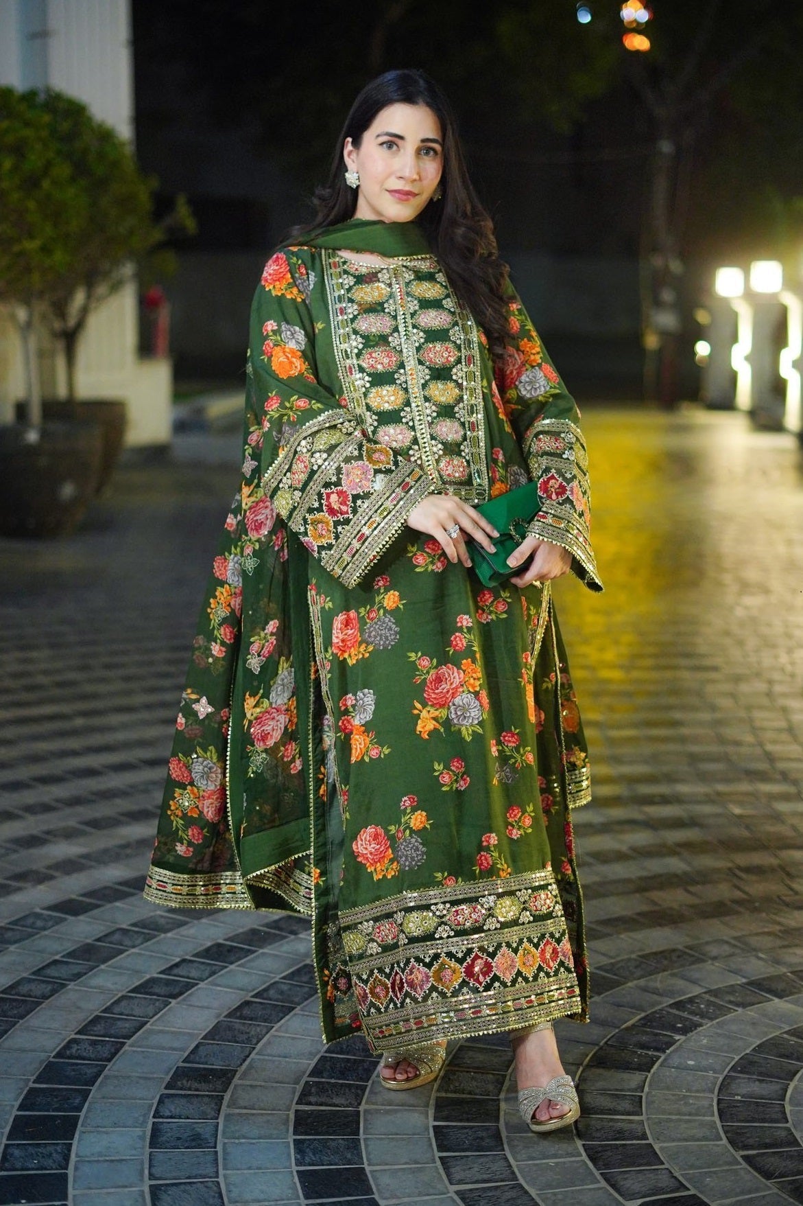 Sahiba-ANEELA’s COLLECTION PRINTED EMBROIDERED DHANAK UNSTICHED 3pc