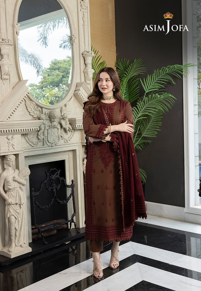 HANIA AMIR-EMBROIDERED DHANAK 3pc (SL-14)