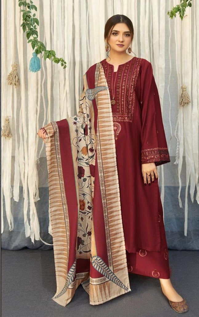 URGE  Dhanak Embroidered 3pc