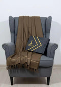 Men’s Premium Wool Shawl with Box (Brown) ZW-537