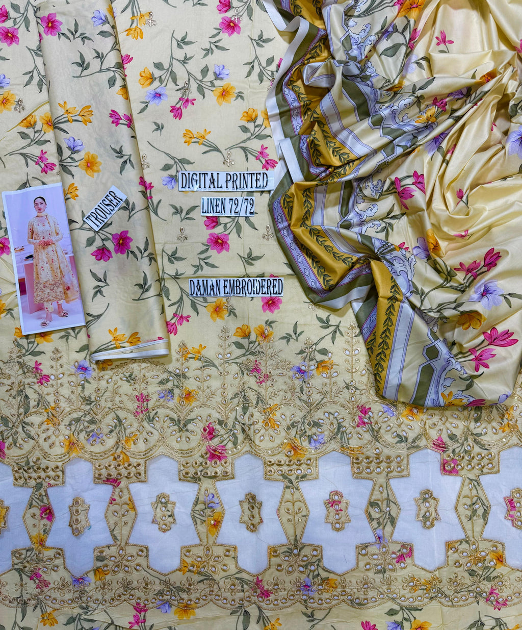 Iznik Daman LaserKari Linen 3pc