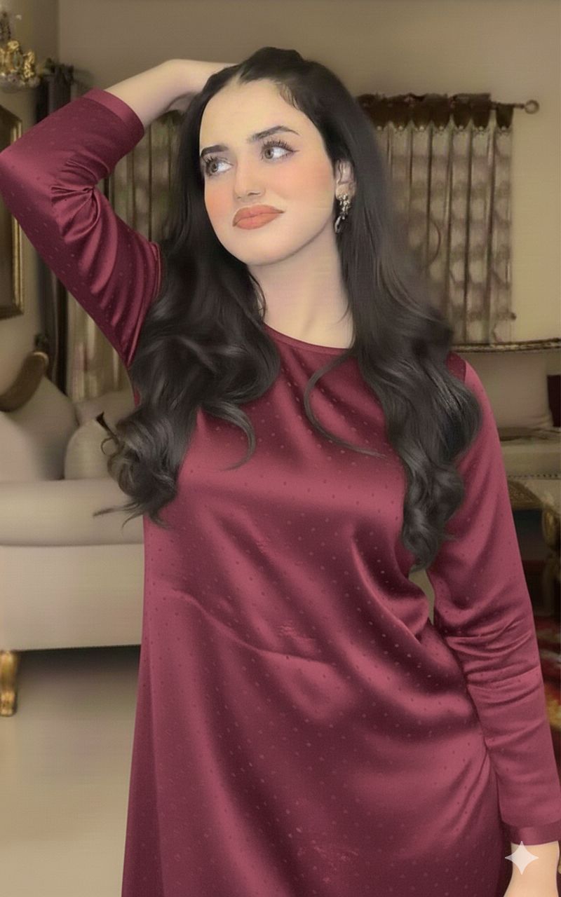 SHEESHA SILK 2PC (Mehroon)