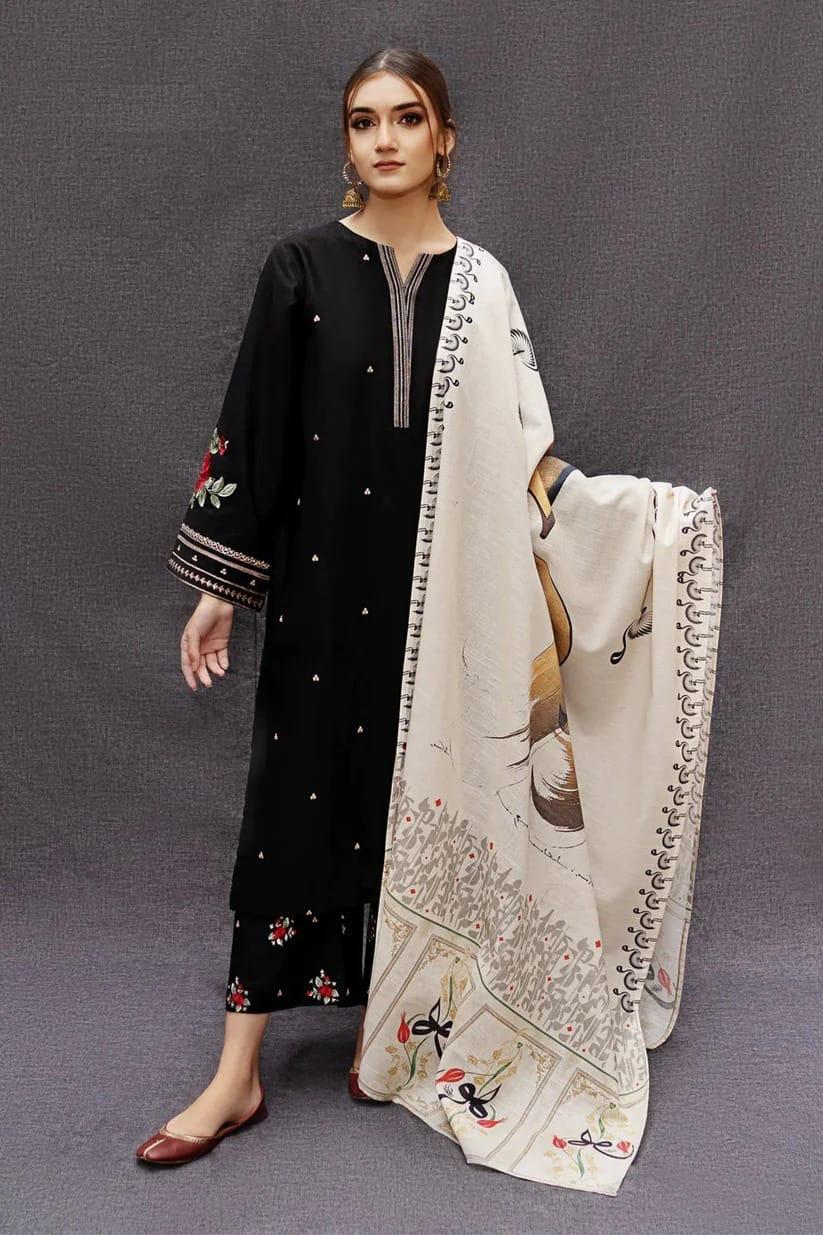 URGE  Dhanak Embroidered 3pc