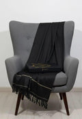 Men’s Premium Wool Shawl with Box (Black) ZW-537
