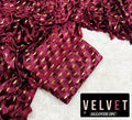 Fancy Velvet 2pc (Dark Red)