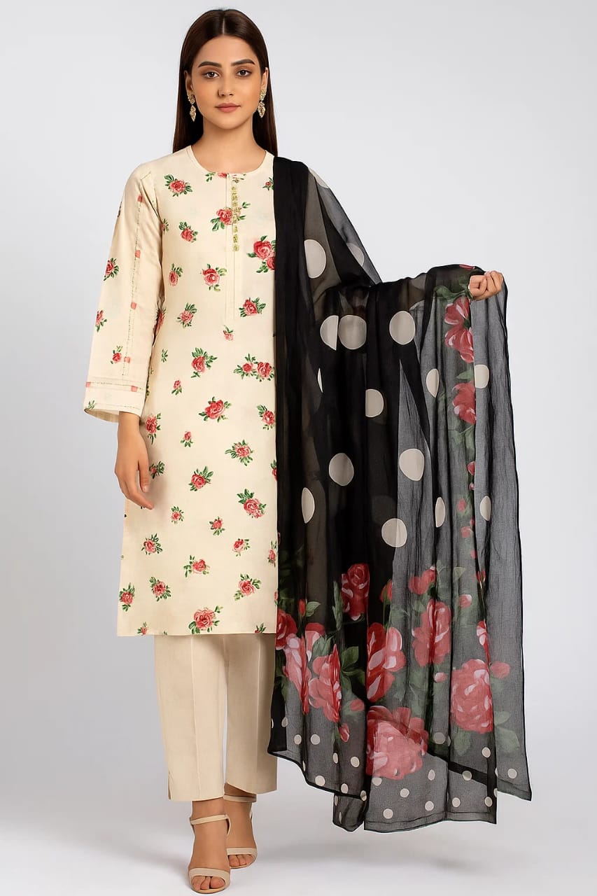 Baroque Swiss Lawn 3pc (7429)