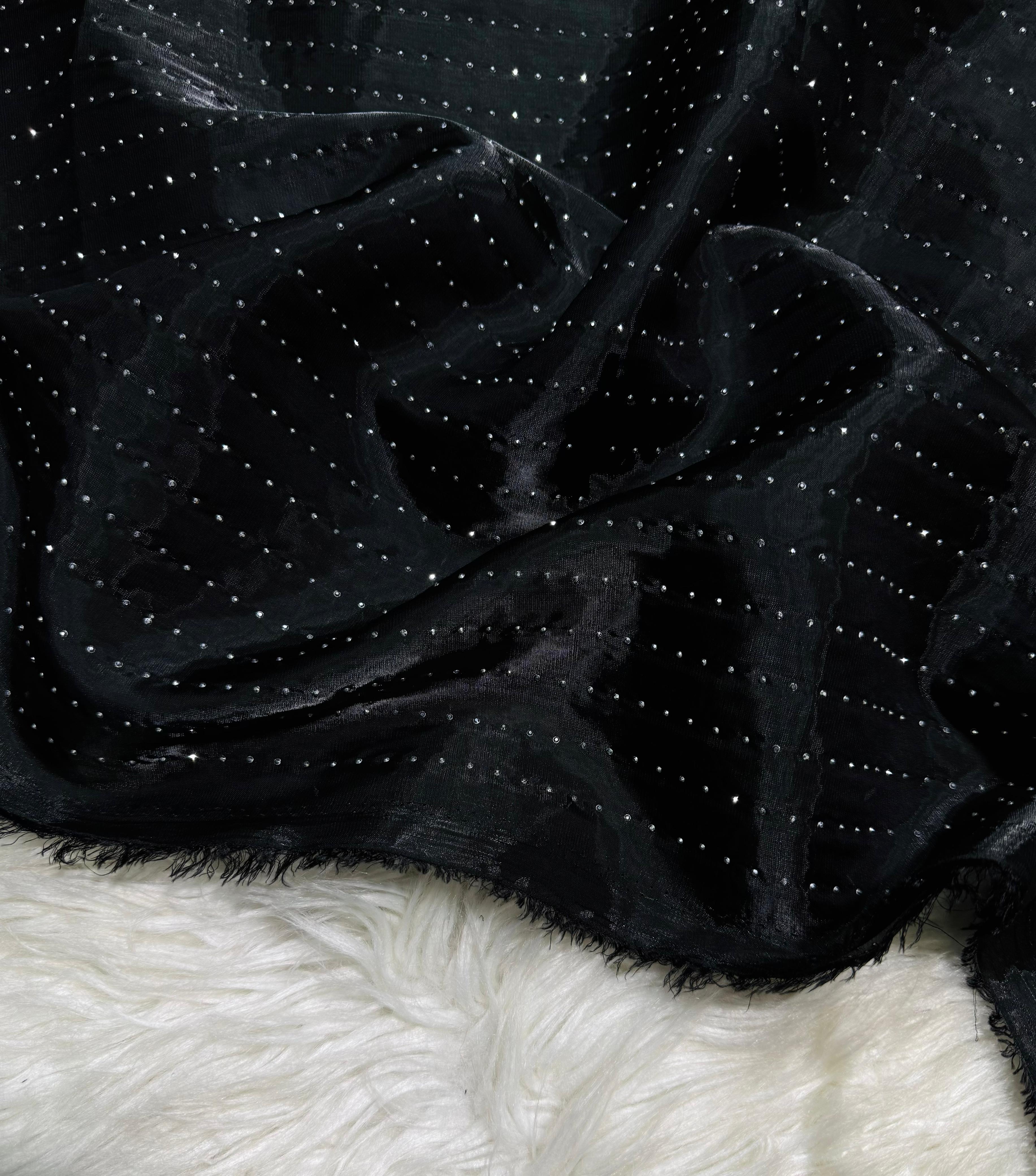 LUXURY SHEESH SILK 2PC (BLACK) ZW-1055