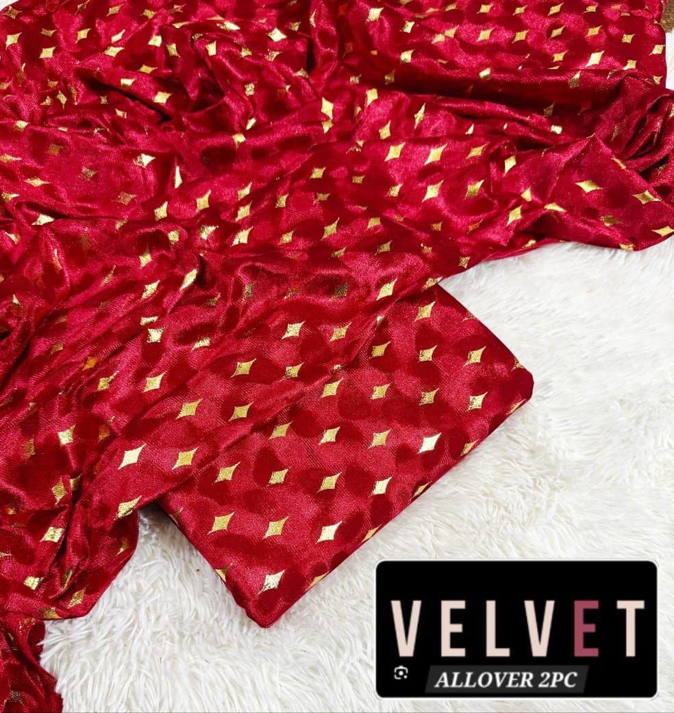 Fancy Velvet 2pc (Red)