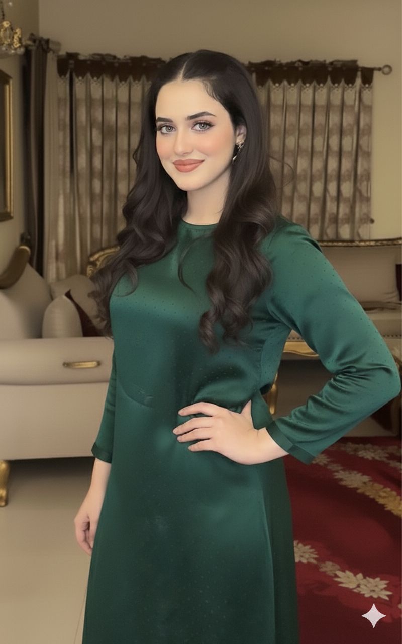 SHEESHA SILK 2PC (Bottle Green)