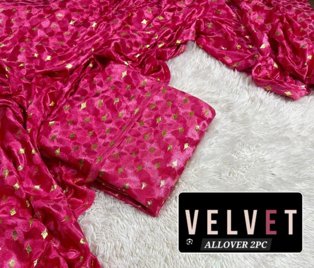 Fancy Velvet 2pc (Arshi pink)