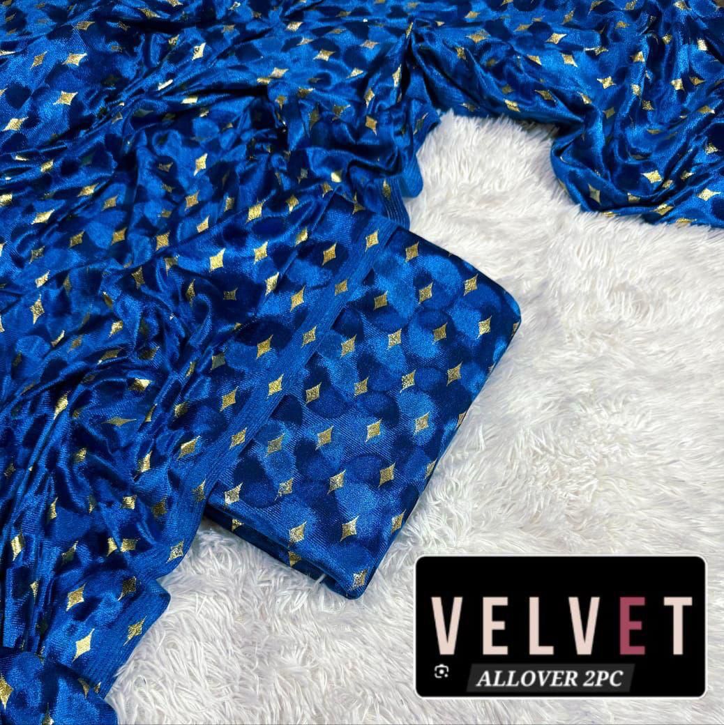 Fancy velvet 2pc (royal blue)