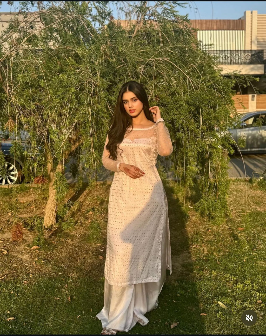 SHEESHA SILK 2PC (WHITE)