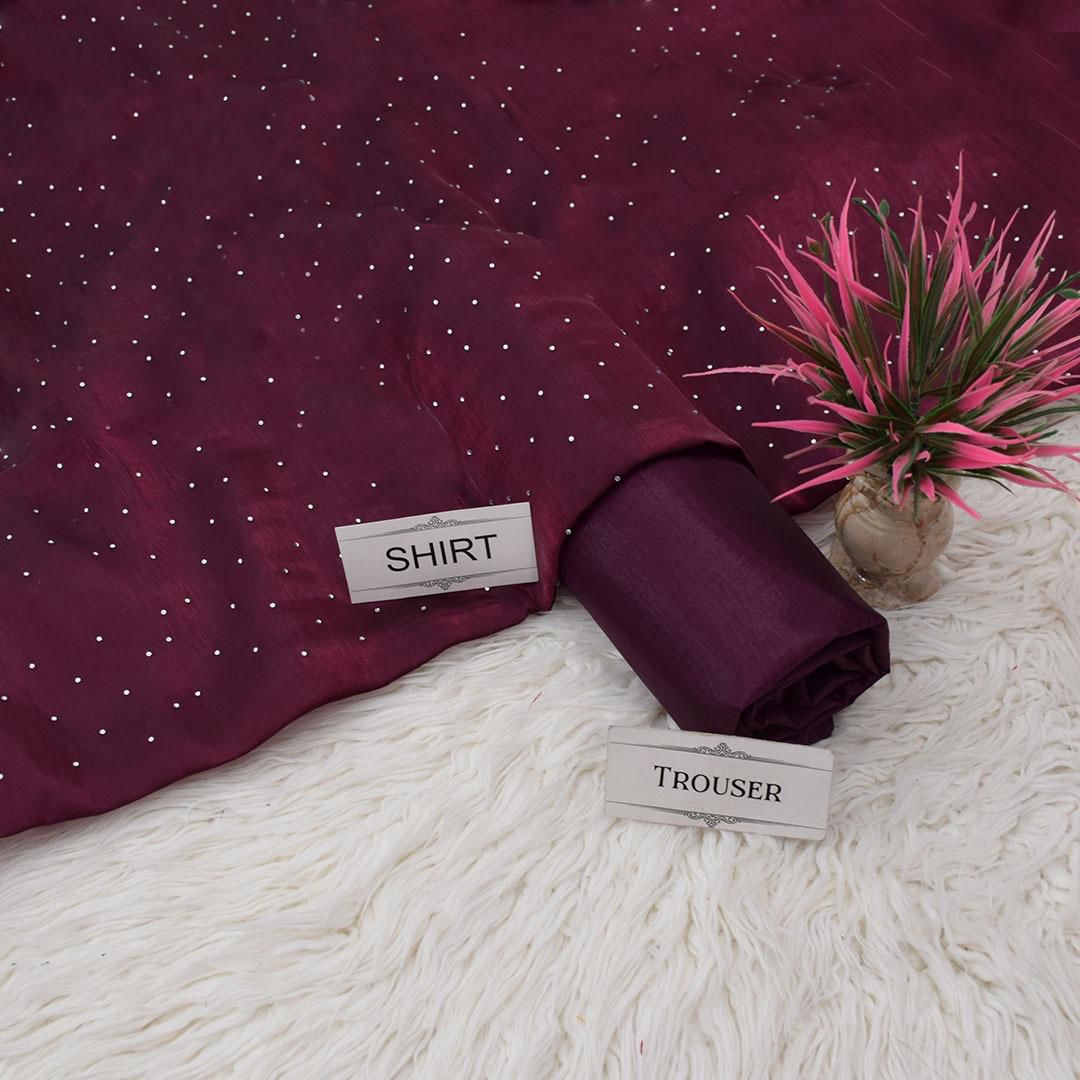 SHEESHA SILK 2PC (Mehroon)