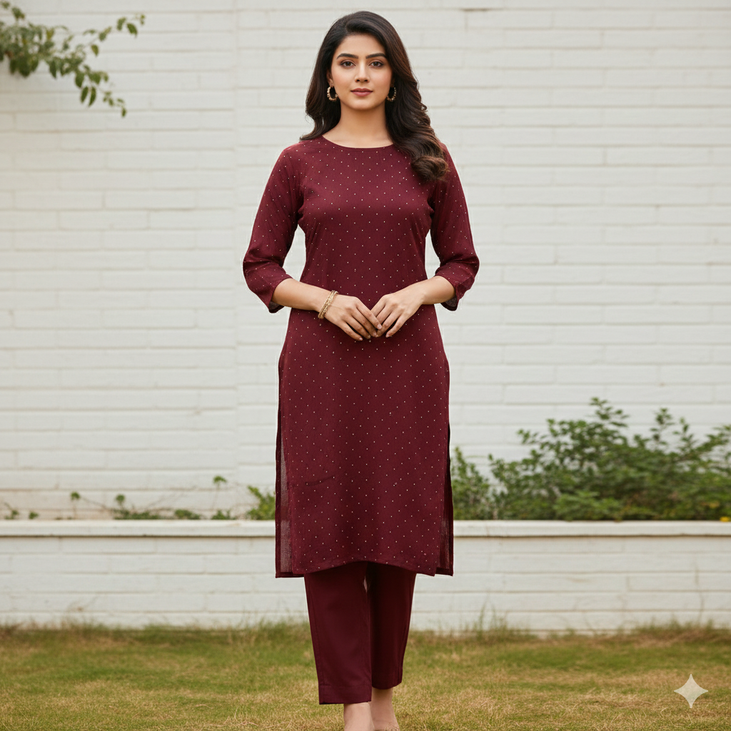 Sheesha silk 2PC (Mehroon)