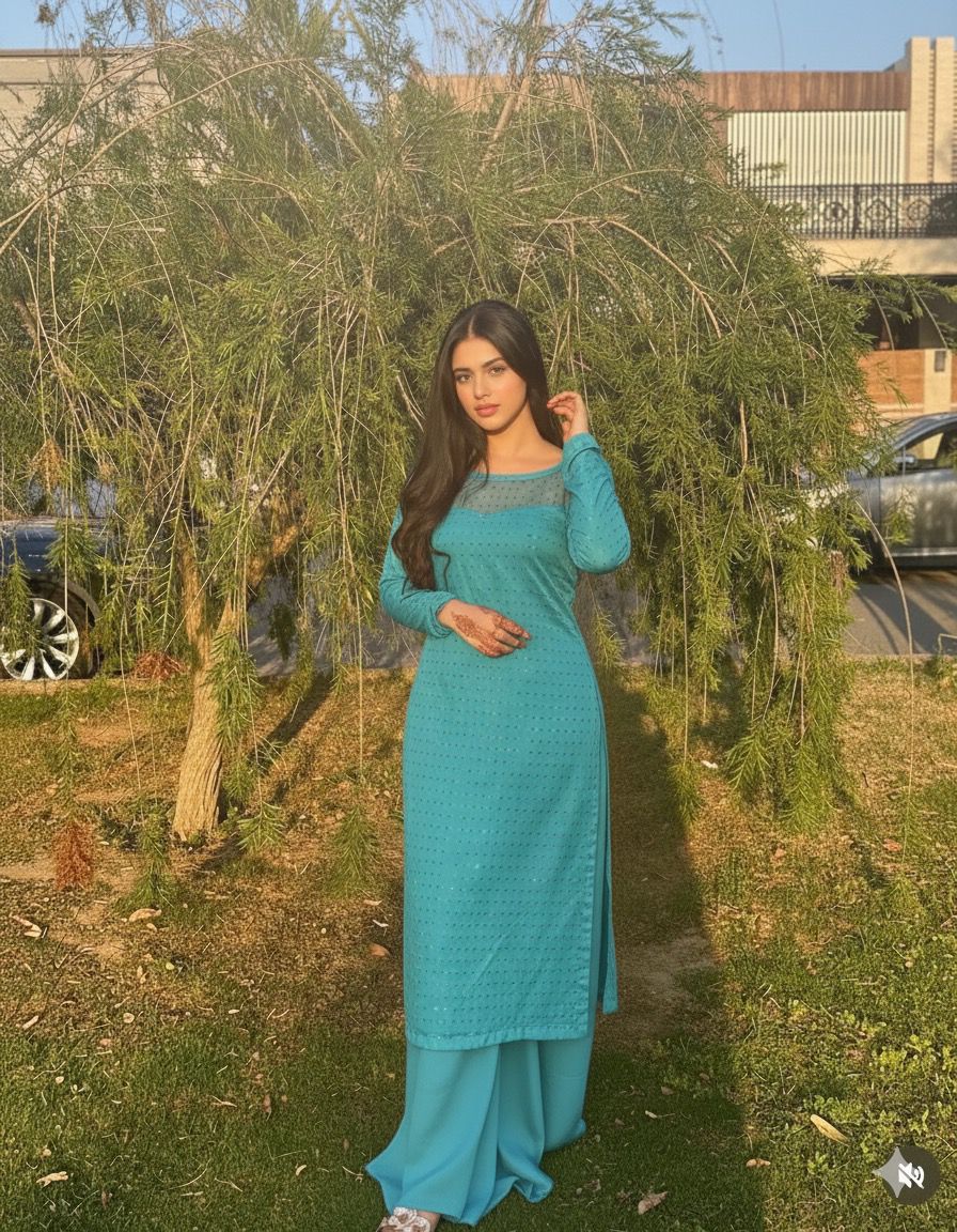 SHEESHA SILK 2PC (ZINC FEROZI)