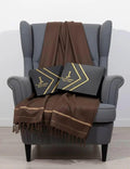 Men’s Premium Wool Shawl with Box (Dark brownish) ZW-537