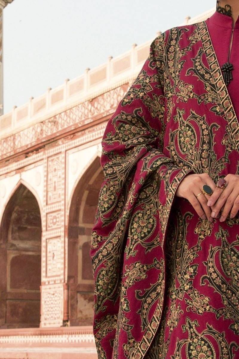 Bareeze Dhanak 3pc with heavy embroidered Dhanak shawl