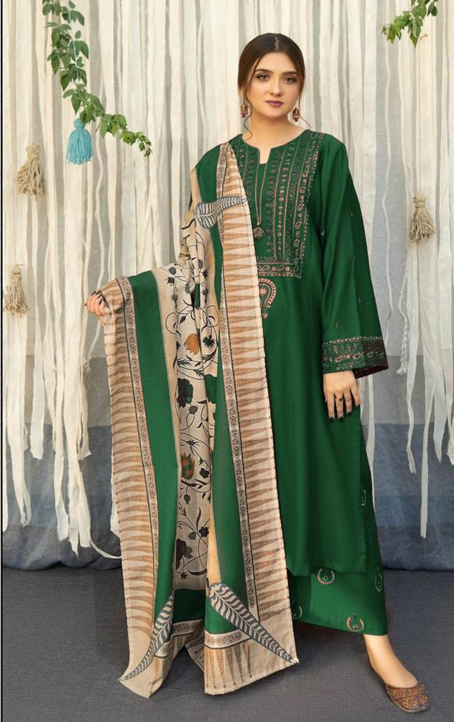 URGE  Dhanak Embroidered 3pc