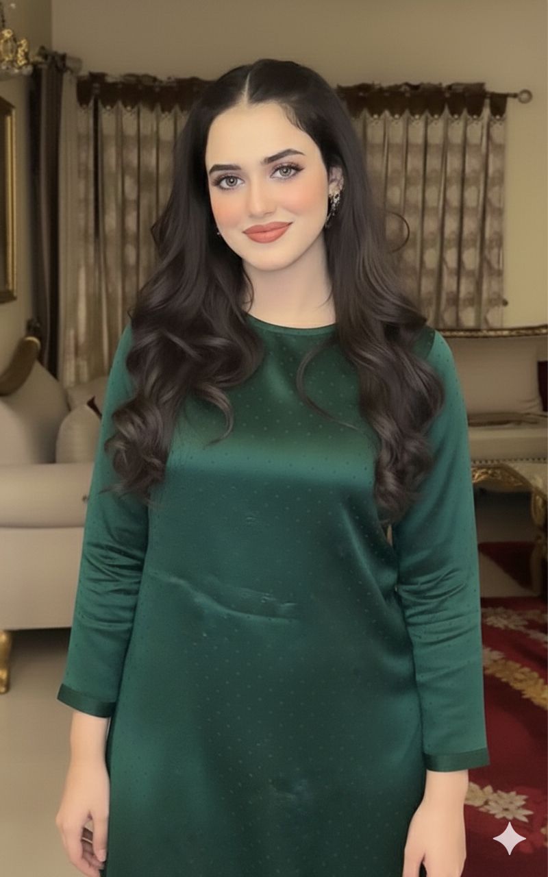 SHEESHA SILK 2PC (Bottle Green)