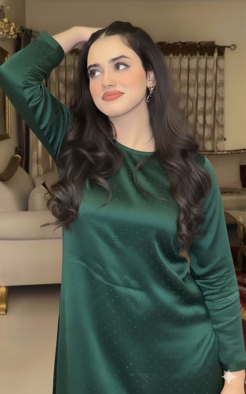 SHEESHA SILK 2PC (Bottle Green)