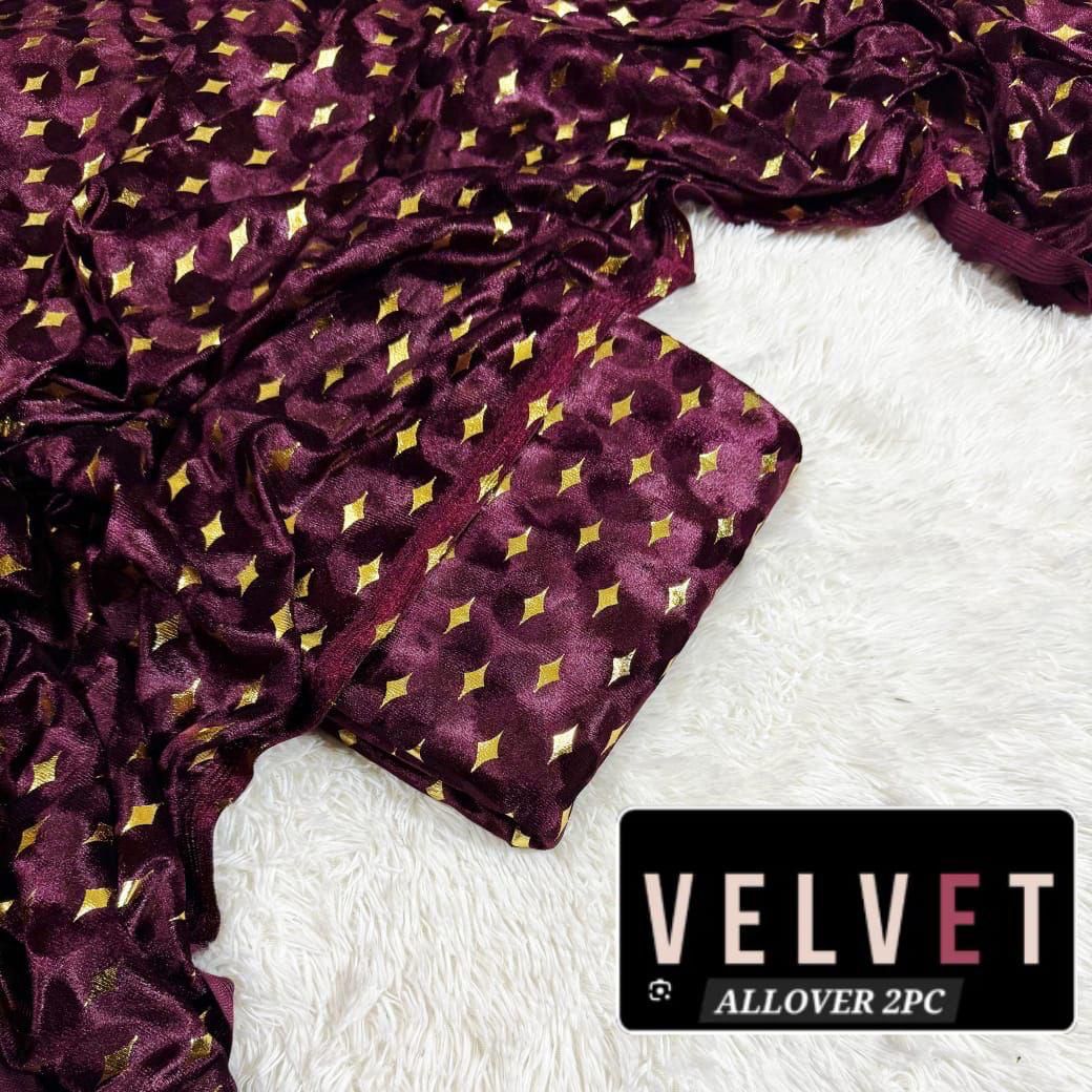 Fancy Velvet 2pc (Dark Brown)