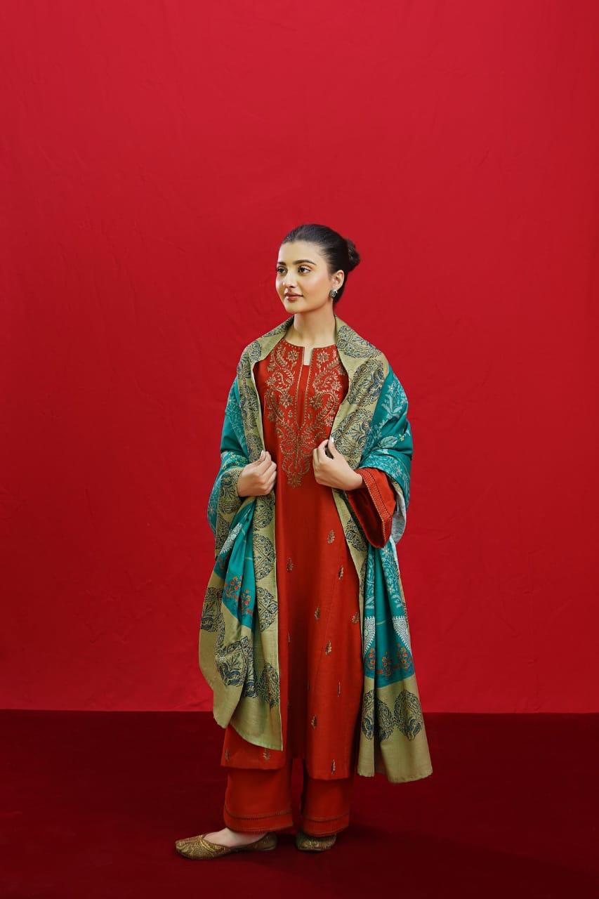 URGE  Dhanak Embroidered 3pc