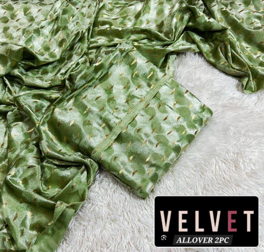 Fancy Velvet 2pc (light green)
