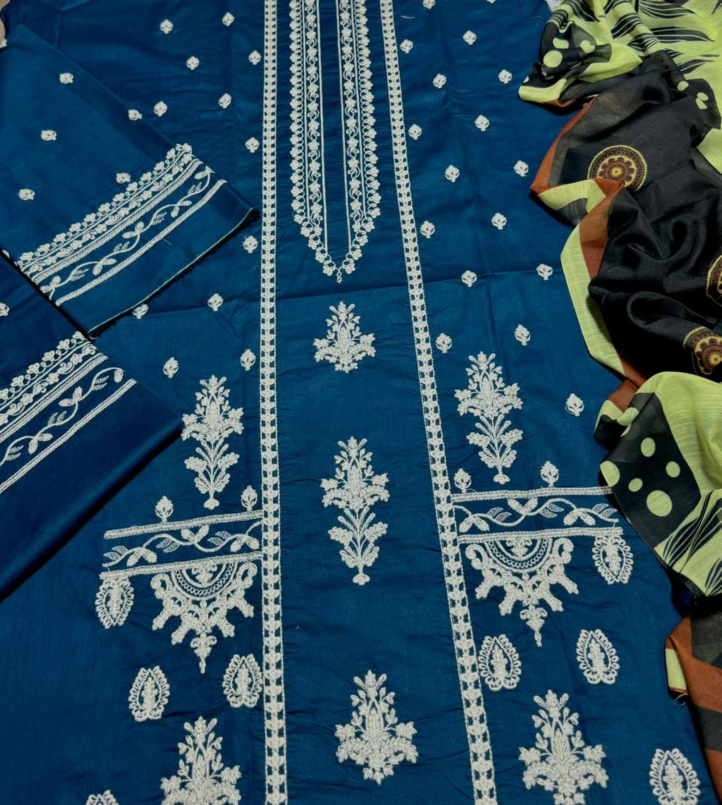 URGE  Dhanak Embroidered 3pc